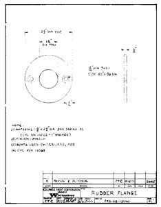 Columbia Yachts Rudder Flange