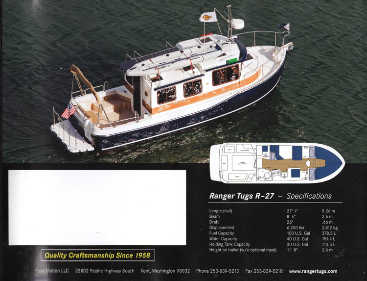 Bay Ranger R27 Ranger R-27 / R27 Classic Tug Brochure – SailInfo I boatbrochure.com