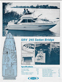 Sea Ray 245 SRV Sedan Bridge Specification Brochure (1982)