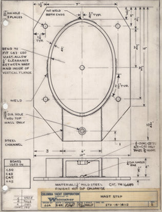 Columbia Yachts Mast Step Plan