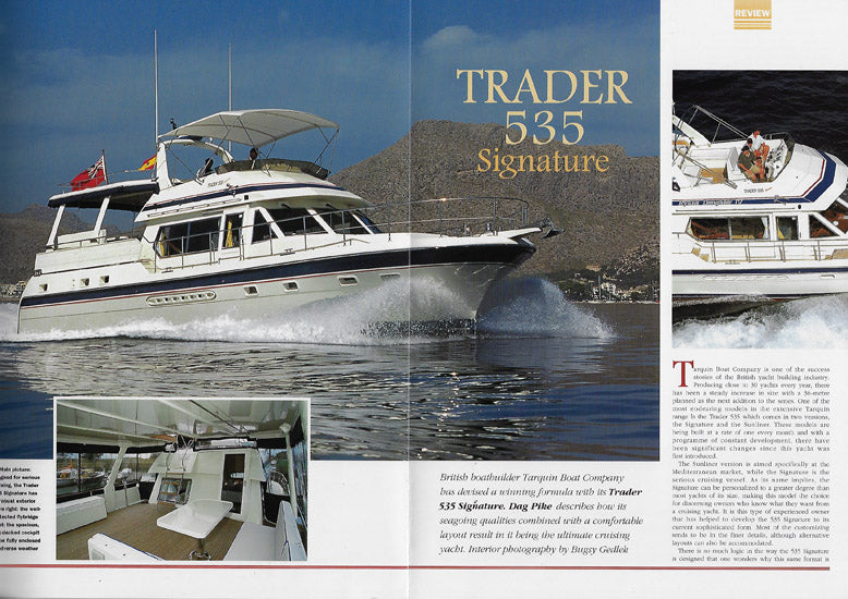 Trader 535 Signature Boat International Magazine Reprint Brochure