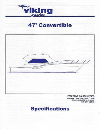 Viking 47 Convertible Specification Brochure