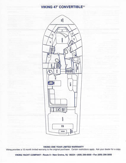 Viking 47 Convertible Specification Brochure