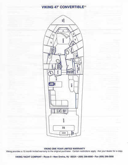 Viking 47 Convertible Specification Brochure
