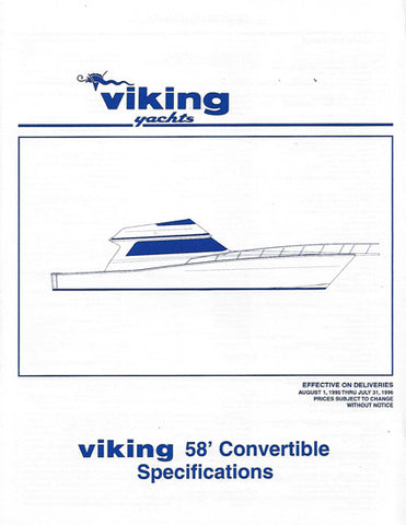 Viking 58 Convertible Specification Brochure